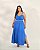 Vestido Fenda Azul Quality Moda Plus Size Quebela Primavera - Imagem 4
