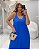 Vestido Fenda Azul Quality Moda Plus Size Quebela Primavera - Imagem 5
