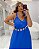 Vestido Fenda Azul Quality Moda Plus Size Quebela Primavera - Imagem 7