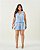 Conjunto Colete e Shorts Azul Quality Moda Plus Size Quebela Primavera - Imagem 1