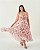 Vestido Midi Floral Rosa Quality Moda Plus Size Quebela Primavera - Imagem 1