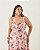 Vestido Midi Floral Rosa Quality Moda Plus Size Quebela Primavera - Imagem 3