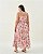 Vestido Midi Floral Rosa Quality Moda Plus Size Quebela Primavera - Imagem 2