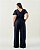 Conjunto Cropped Nó e Pantalona Marinho Quality Moda Plus Size Quebela Primavera - Imagem 2