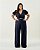 Conjunto Cropped Nó e Pantalona Marinho Quality Moda Plus Size Quebela Primavera - Imagem 4