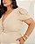 Conjunto Cropped Nó e Pantalona Bege Quality Moda Plus Size Quebela Primavera - Imagem 4