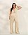 Conjunto Cropped Nó e Pantalona Bege Quality Moda Plus Size Quebela Primavera - Imagem 3
