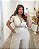 Conjunto Cropped Nó e Pantalona Bege Quality Moda Plus Size Quebela Primavera - Imagem 6