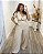 Conjunto Cropped Nó e Pantalona Bege Quality Moda Plus Size Quebela Primavera - Imagem 1