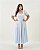 Vestido Midi Meia Manga Azul Quality Moda Plus Size Quebela Primavera - Imagem 4
