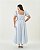 Vestido Midi Meia Manga Azul Quality Moda Plus Size Quebela Primavera - Imagem 2