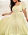 Vestido Midi Meia Manga Amarelo Quality Moda Plus Size Quebela Primavera - Imagem 4