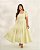 Vestido Midi Meia Manga Amarelo Quality Moda Plus Size Quebela Primavera - Imagem 2