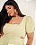 Vestido Midi Meia Manga Amarelo Quality Moda Plus Size Quebela Primavera - Imagem 5