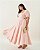 Vestido Midi Meia Manga Laranja Quality Moda Plus Size Quebela Primavera - Imagem 1