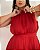 Vestido Macaquinho Vermelho Quality Moda Plus Size Quebela Primavera - Imagem 3