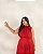 Vestido Macaquinho Vermelho Quality Moda Plus Size Quebela Primavera - Imagem 4