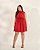 Vestido Macaquinho Vermelho Quality Moda Plus Size Quebela Primavera - Imagem 5