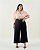 Calça Pantacourt Preta Quality Moda Plus Size Quebela Primavera - Imagem 1