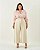 Calça Pantacourt Bege Quality Moda Plus Size Quebela Primavera - Imagem 1