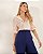 Calça Pantacourt Marinho Quality Moda Plus Size Quebela Primavera - Imagem 5