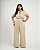 Macacão Alfaiataria Bege Quality Moda Plus Size Quebela Primavera - Imagem 3