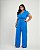 Macacão Alfaiataria Azul Quality Moda Plus Size Quebela Primavera - Imagem 5