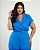 Macacão Alfaiataria Azul Quality Moda Plus Size Quebela Primavera - Imagem 3