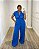 Macacão Alfaiataria Azul Quality Moda Plus Size Quebela Primavera - Imagem 1