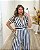 Macacão Listrado Marinho Quality Moda Plus Size Quebela Primavera - Imagem 2
