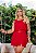 Conjunto Blusa e Saia com Cinto Vermelho Quality Moda Plus Size Milanjus Primavera - Imagem 3