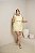 Conjunto Blusa e Saia com Cinto Amarelo Quality Moda Plus Size Milanjus Primavera - Imagem 1