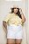 Shorts Alfaiataria Botões Off White Quality Moda Plus Size Milanjus Primavera - Imagem 3