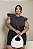 Blusa MM Poá Preta Quality Moda Plus Size Milanjus Primavera - Imagem 1