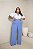 Calça Pantalona Azul Quality Moda Plus Size Milanjus Primavera - Imagem 1