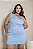 Conjunto Colete e Saia Short Cargo Azul Quality Moda Plus Size Milanjus Primavera - Imagem 3
