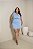 Conjunto Colete e Saia Short Cargo Azul Quality Moda Plus Size Milanjus Primavera - Imagem 1