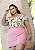 Saia Short Rosa Rosa Quality Moda Plus Size Milliossi Verão - Imagem 3