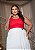 Regata Canelada Premium Vermelha Quality Moda Plus Size Milliossi Verão - Imagem 1
