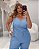 Conjunto Blusa com Cinto e Calça Azul Quality Moda Plus Size Divas Verão - Imagem 2