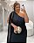 Vestido Longo Ombro Único Preto Quality Moda Plus Size Duas Verão Loja - Imagem 2