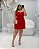 Vestido Curto Fivela Vermelho Quality Moda Plus Size Milliossi Verão loja - Imagem 1