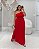 Vestido Longo Fluido Nula Manga com Detalhe em Metal Vermelho Quality Moda Plus Size Milanjus Verão loja - Imagem 1