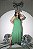 Vestido Longo Fluido Nula Manga com Detalhe em Metal Verde Quality Moda Plus Size Milanjus Verão loja - Imagem 1