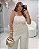 Conjunto Off-White Blusa Texturizada e Calça Pantalona de Alfaiataria Quality Moda Plus Size Divas Verão loja - Imagem 2