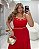 Conjunto Longo Vermelho com Detalhes em Corda e Recortes Marias Quality Moda Plus Size Divas Verão loja - Imagem 2