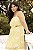 Vestido Longo Amarelo em Bordado Quality Moda Plus Size Dvs - Imagem 5