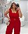 Macacão Sobreposição e Cinto Vermelho Quality Moda Plus Size Divas Verão loja - Imagem 5