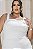 Conjunto Cropped e Saia Midi Tela Off white Quality Moda Plus Size Milliossi Verão loja - Imagem 6