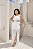 Conjunto Cropped e Saia Midi Tela Off white Quality Moda Plus Size Milliossi Verão loja - Imagem 4